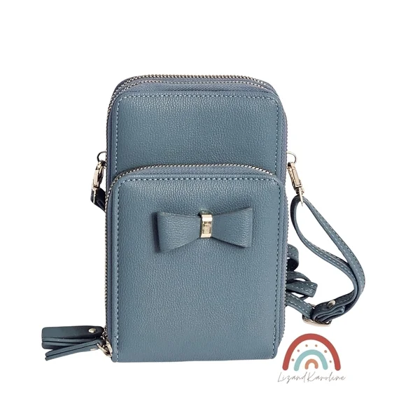 Faux Leather Phone Crossbody Wallet Small Bag - Picture 1 of 15